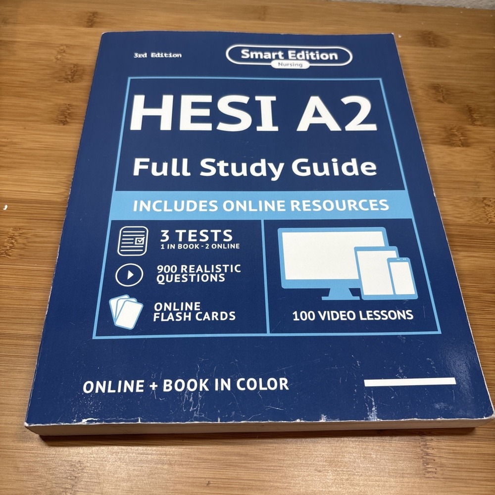 HESI A2 Full Study Guide 3rd Edition Smart Edition Nursing